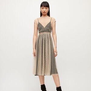 AllSaints Arya Lace Midi Dress